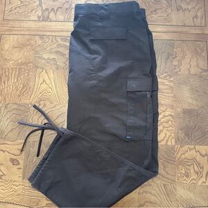 5.11 Tactical Dark Brown Cargo Utility Pants, 4XL Regular, Drawstring Legs